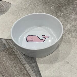 Vineyard Vines for Target White and Pink Pet Bowl